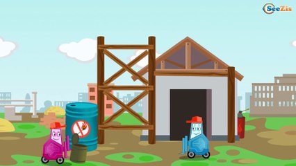 Trucks Construction Cartoon - The Excavator, The Crane & The Truck - Video for children Episode 52