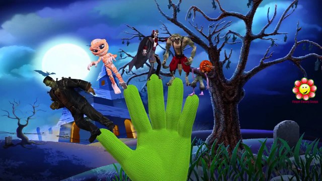 Finger Family Children Nursery Rhymes | Little Monsters Frankenstein Mummy Skeleton Cartoons