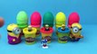 Play Doh Ice Cream Surprise Eggs With Despicable Me Minions Mini Figurines & Hello Kitty Toys Inside