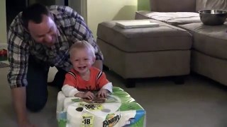 Baby Micah Laughing Hysterically at Paper Towels