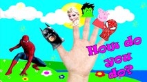 Finger Family collection Spiderman Frozen Elsa Peppa pig Lollipop Nursery Rhymes Lyrics for Kids