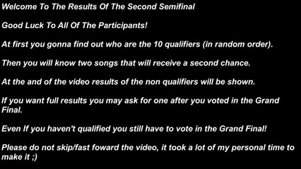 Eurovision Fangame #7 -  2nd Semifinal Results