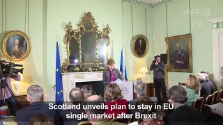 Scotland unveils plan to stay in EU single market after Brexit