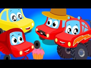 Little Red Car | vehicle songs for children | nursery rhymes compialtion