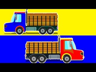 Log Truck | Formation And Use | Kids Cartoon Vehicles