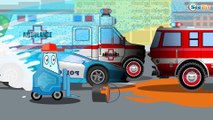 El Camión de bomberos es Rojo infantiles - Carritos para niños - Dibujos animados de Coches