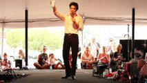 Dean Z toasting Elvis Presley at the tent Elvis Week 2016