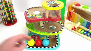 Learn Colors Best Learning Videos for Kids- Cute Kid Genevieve Plays Ball Pounding! Colorful Fun!