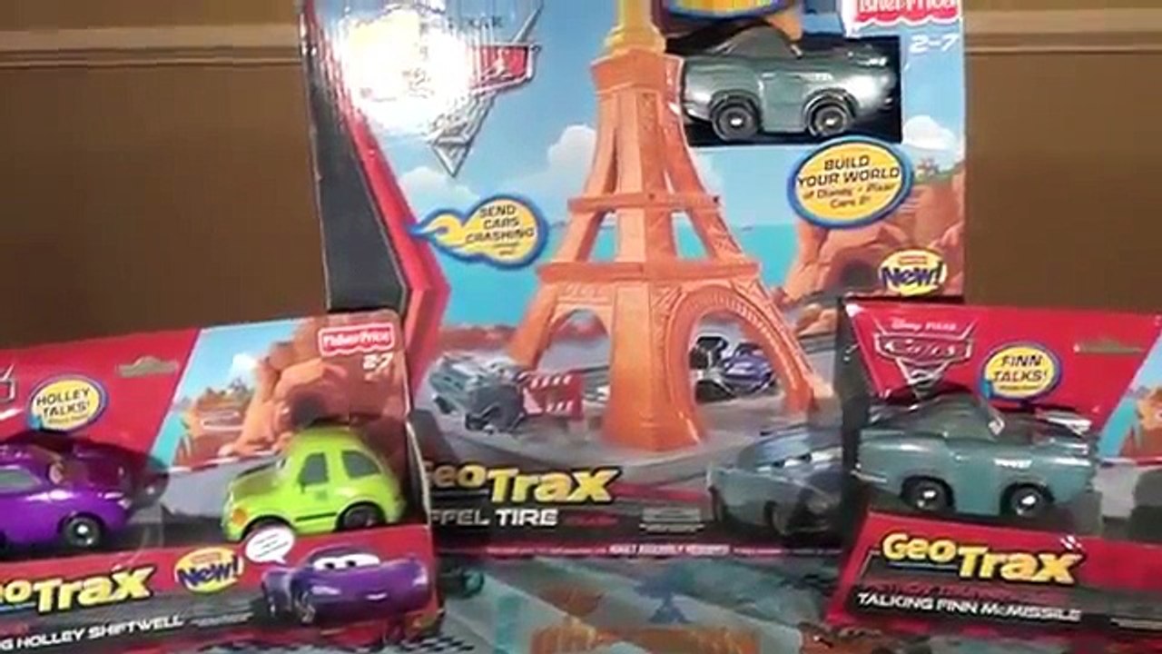 Cars 2 GeoTrax Eiffel Tire Tower Crash Finn McMissile Petrov Trunkov Holley Shiftwell Tomber