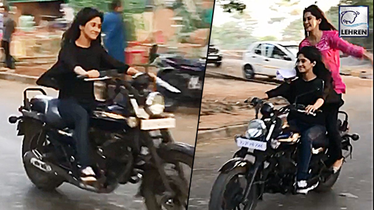 Shivangi Joshi Riding BIKE On Mumbai Roads | Full VIDEO