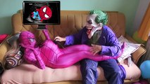 PREGNANT SPIDERMAN & FROZEN ELSA vs Maleficent! w/Pink Spidergirl,Doctor,Joker & PRANK!Superhero Fun