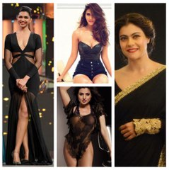 bollywood beauties in black