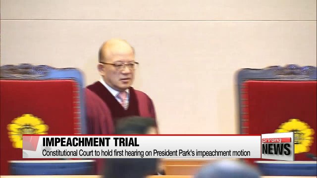Constitutional Court to hold first hearing on President Park's impeachment motion