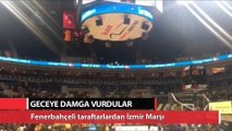 Fenerbahçeli taraftarlardan İzmir Marşı