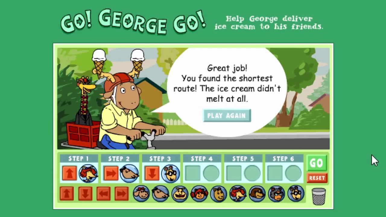 Arthur Go George Go Cartoon Animation PBS Kids Game Play Walkthrough