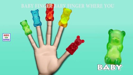 Download Video: The Finger Family Gummy Bear Cartoon Animation Nursery Rhyme | Jelly Gummy Bear Finger Family Songs