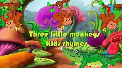 Three little monkeys kids video rhyme