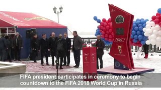 Gianni Infantino inaugurates countdown to 2018 World Cup, Russia