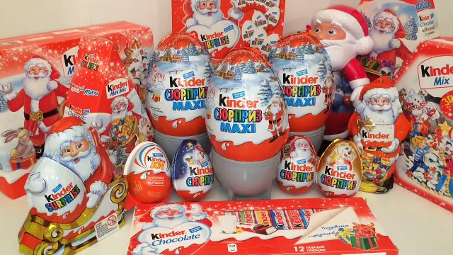 Киндер Сюрпризы Unboxing Kinder Surprise Микки Маус,Новогодний Обзор Сюрпризов