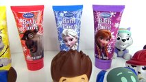 Learn COLORS with Disney Frozen Bath Paint Paw Patrol FULL Set Bathtime Toys, Orbeez, Bubbles _ TUYC