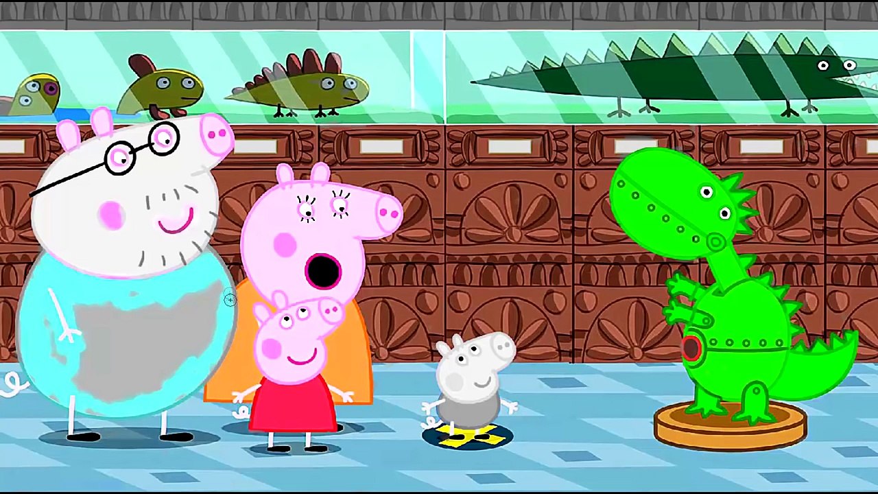 Peppa Pig George Visits The Dinosaur Museum Coloring Pages Peppa Pig Coloring Book