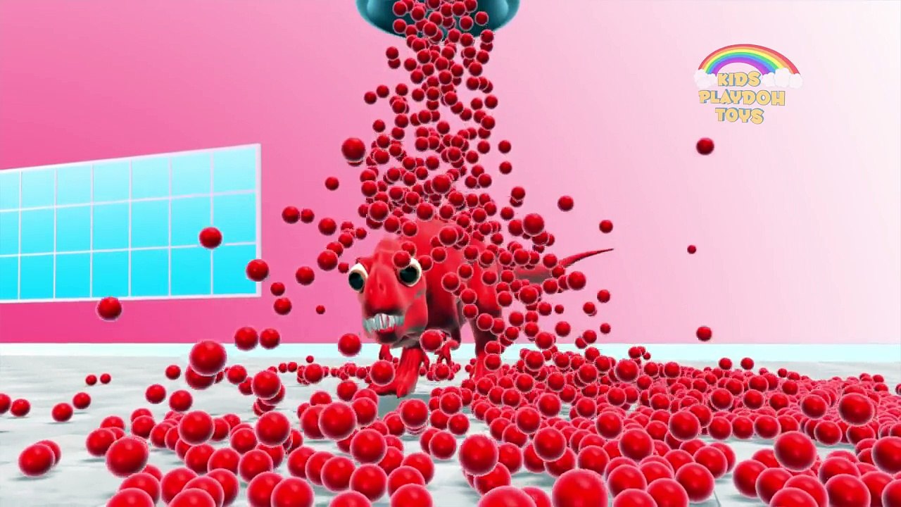 Learn Colors Songs for Children   3D Dinosaur Colors Fun with Color Balls   Kids Learning Station