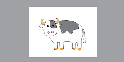 How to draw step by step for kids-Draw a Animals Cartoon#06-Draw a Cow Cartoon So Cute-by Draw My Hands