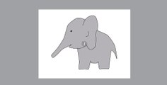How to draw step by step for kids-Draw a Animals Cartoon#12-draw a Elephant So Cute-by Draw My Hands