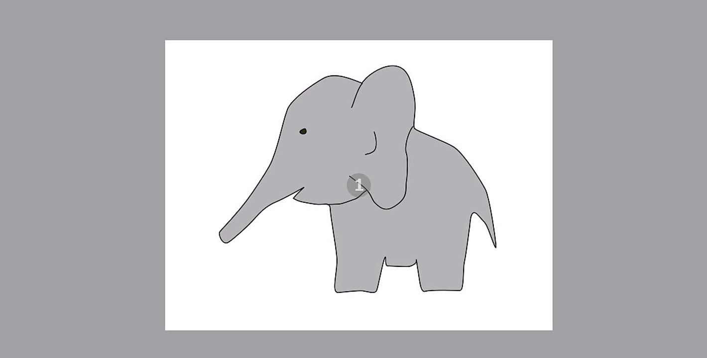 How to draw step by step for kids-Draw a Animals Cartoon#12-draw a Elephant So Cute-by Draw My Hands