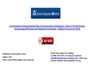 Global Forecast on Food Safety Testing Market 2021