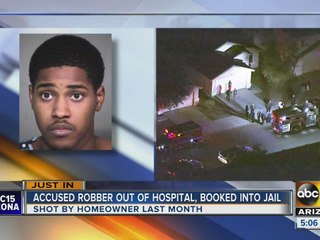 Robber out of hospital after attempting to break into PHX home