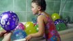 Fun Way to Learn Color  for Toddlers in the Balloon Bath! Colour with Bath Toys and Balloons
