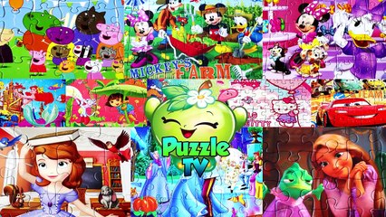 DISNEY PUZZLE Game MINNIE MOUSE Puzzles Rompecabezas De Learning Kids Toys Videos