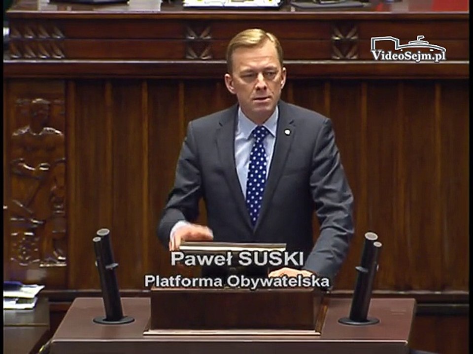 Poseł Paweł Suski - Wystąpienie z dnia 15 grudnia 2016 roku.