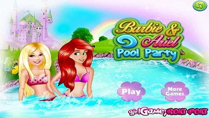 Download Video: PRINCESA DISNEY ARIEL Y BARBIE EN LA PISCINA! - DISNEY PRINCESS ARIEL AND BARBIE POOL PARTY!