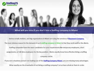 Best Service Staffing company in Miami