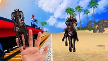 Superheroes Horse Race video | Frozen elsa joker 123 songs for kids | Batman Finger family rhymes