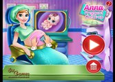 NEW Игры для детей—Disney Принцесса Беременная Анна на осмотре—Мультик для девочек