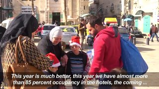 Christmas decorations adorn biblical West Bank town of Bethlehem