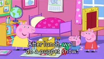 Peppa Pig Chloe's Puppet Show with subtitles