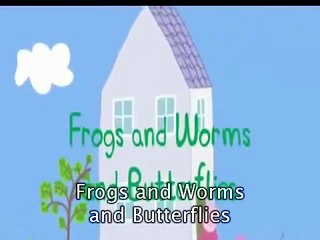 Peppa Pig Cartoon Frogs & Worms & Butterflies with subtitles