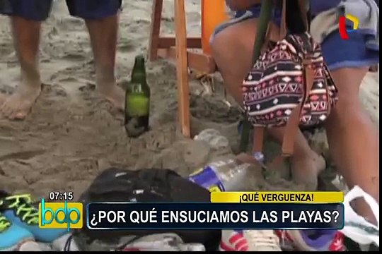 Playas amanecieron llenas de basura tras celebraciones por Año Nuevo