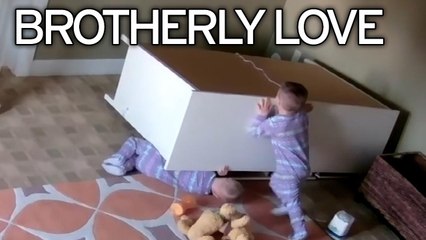 Two year old miraculously saves twin brother from fallen dresser