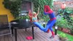 Joker vs Doctor Syringe! w/ Spiderman Elsa Maleficent Pink Spidergirl Hulk Toys! Superheroes IRL