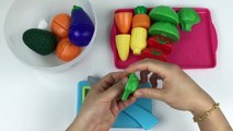 Just Like Home Velcro Toy Cutting Fruits and Vegetables Pretend Play set
