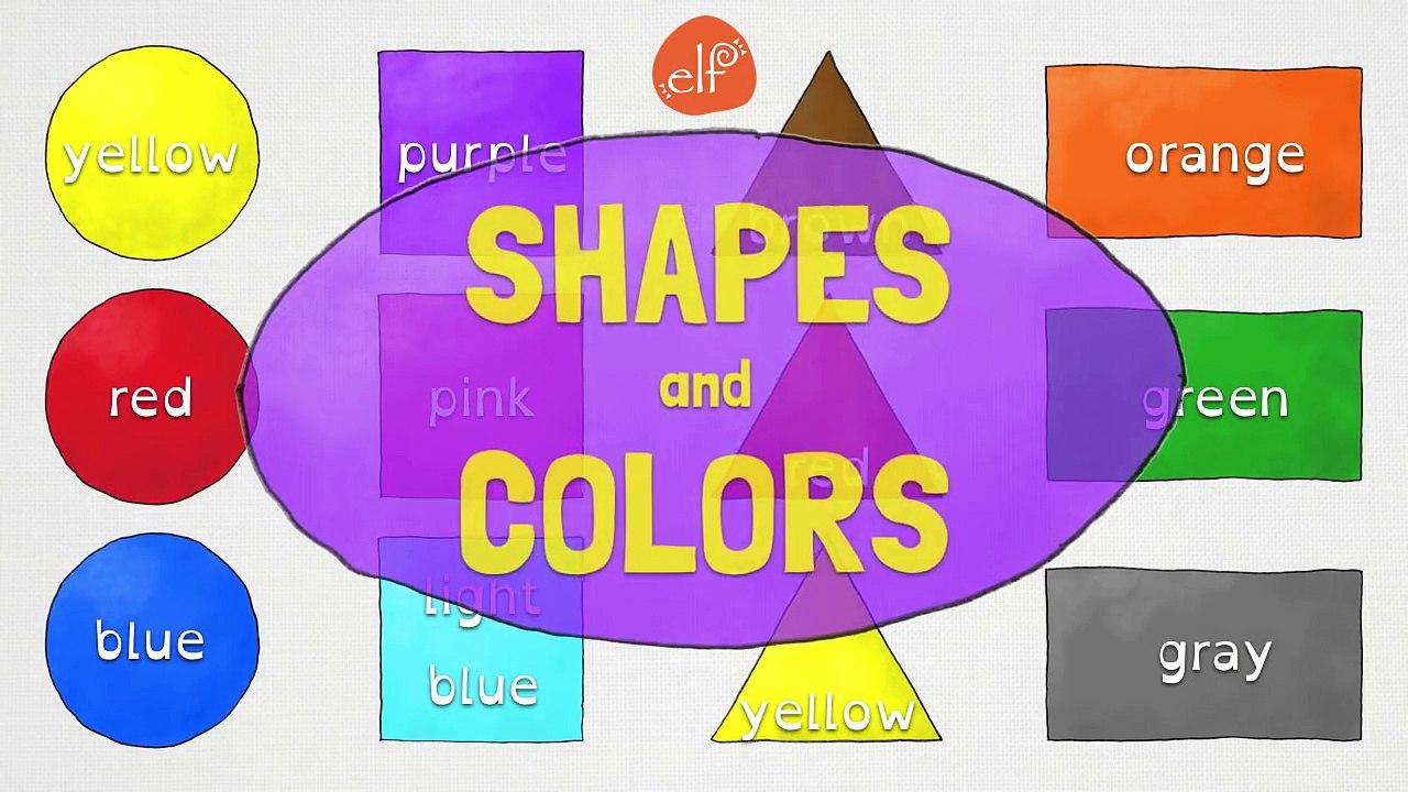 Shapes and Colors for Kindergarten and Preschool Children - ELF Kids Videos-0MfwZHSO9lA