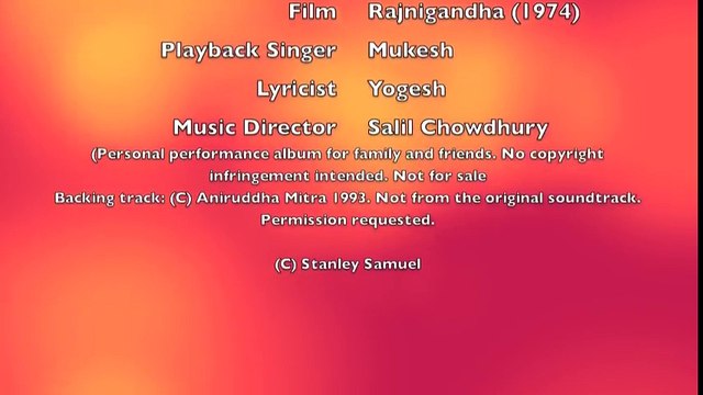 Kai Baar Yuhi Dekha Hai ¦ Bollywood Oldies ¦ Mukesh ¦ Saxophone Cover ¦ Stanley Samuel ¦ India