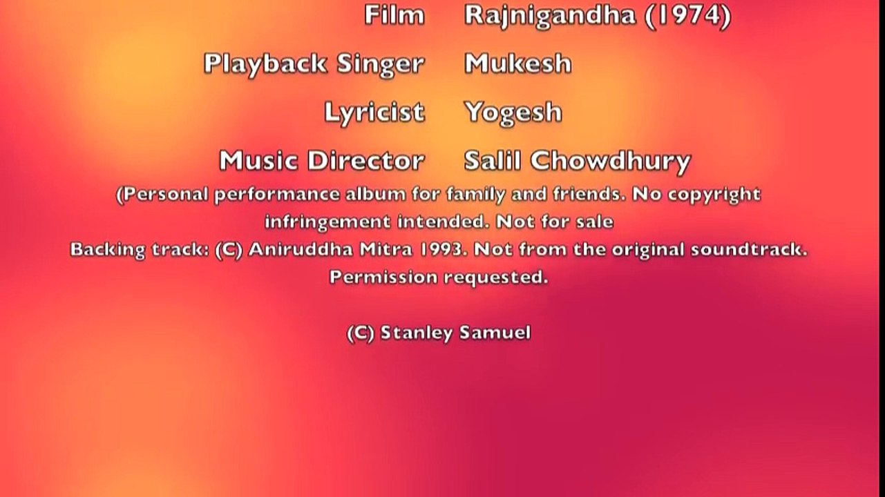 Kai Baar Yuhi Dekha Hai ¦ Bollywood Oldies ¦ Mukesh ¦ Saxophone Cover ¦ Stanley Samuel ¦ India