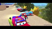 Amazing Spiderman & Hulk Nursery Rhymes - Disney Pixar Cars Lightning McQueen - Kids Songs