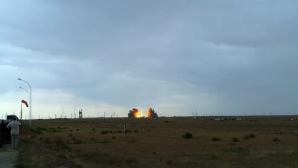 Crash rocket Proton-M with 3 Glonass spacecraft